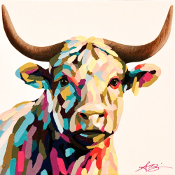 “Alberta” cow; 12”x12”; SOLD