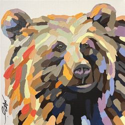 "Astrid" bear; 12"x12"; COMING SOON