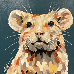 "Maisie" mouse; 8"x8"; $225