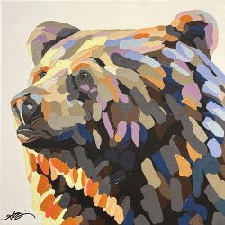"Pepperidge" bear; 12"x12"; SOLD