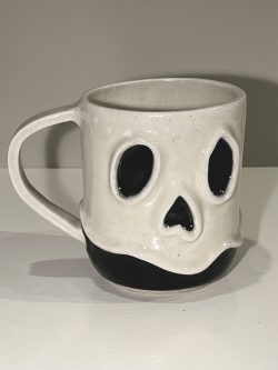 Skull mug; $50